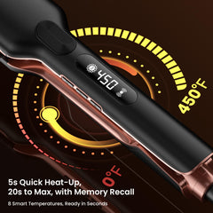 HITTIONA Flat Iron emits 20 million ions with infrared heat for frizz control and shine.