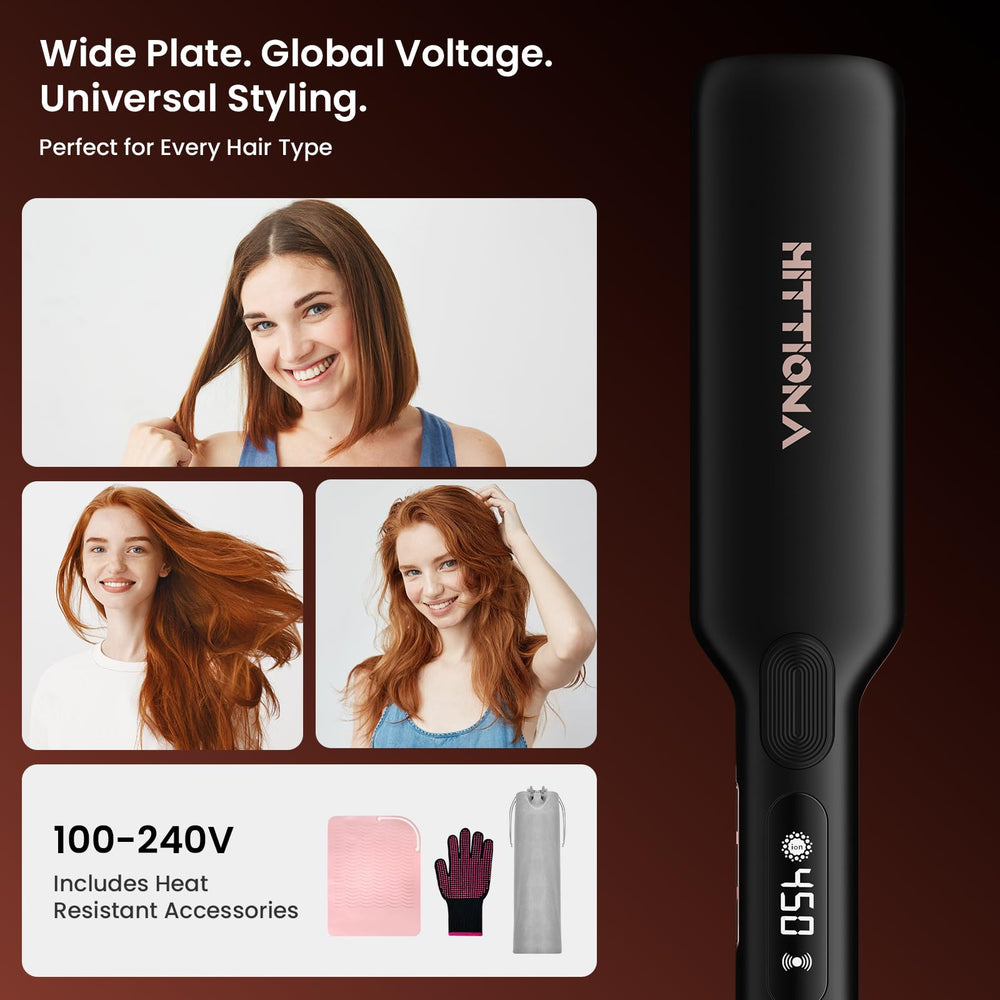 HITTIONA Flat Iron smart heat control maintains stable temperature with auto shutoff.