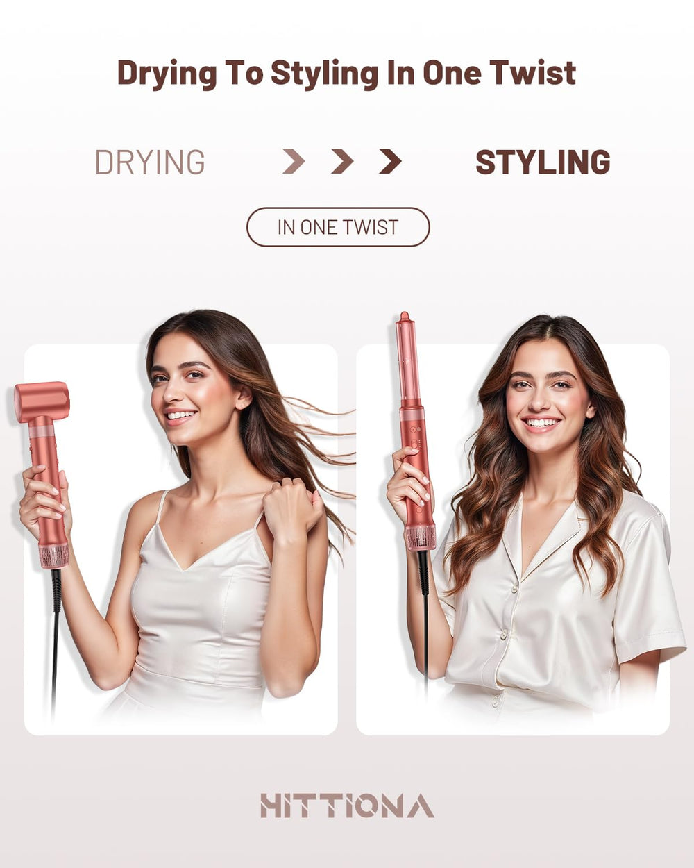 Hittiona volumizing brush adds lift at roots for fuller hair.
