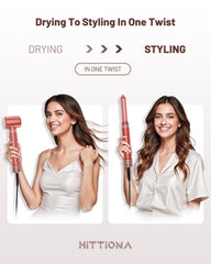 Hittiona volumizing brush adds lift at roots for fuller hair.