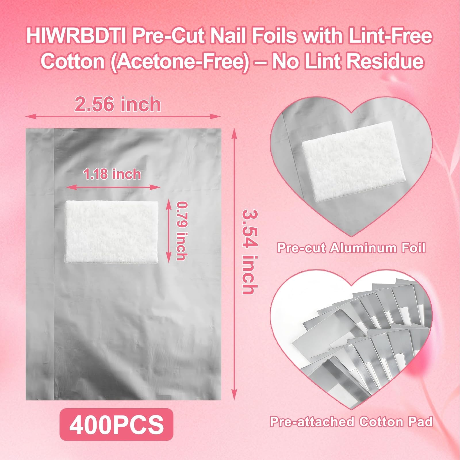 HIWRBDTI tear-resistant foil edges ensure smooth wrapping around nails