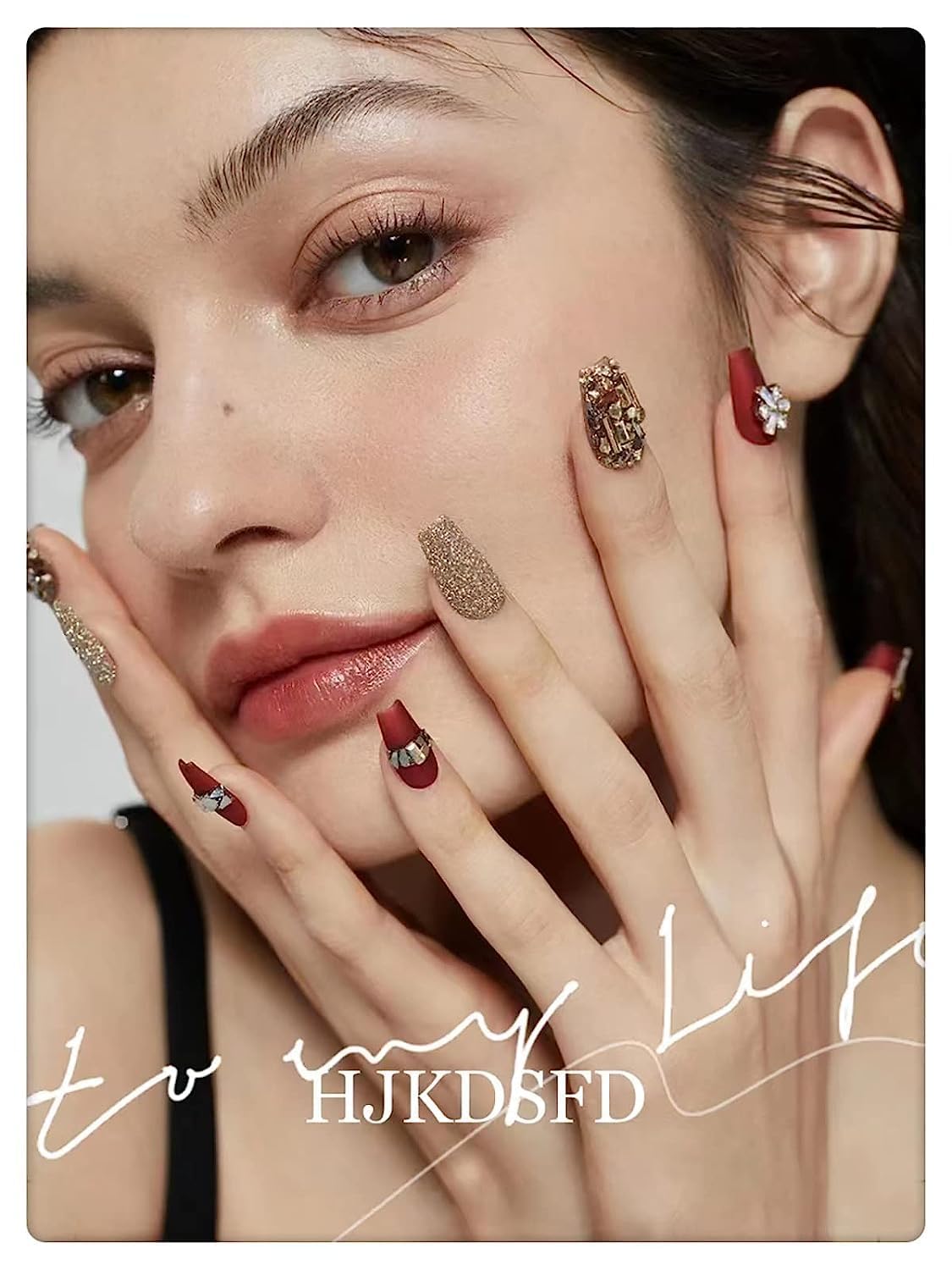 Uñas con punta francesa rosa-blanco para ocasiones especiales HJKDSFD.