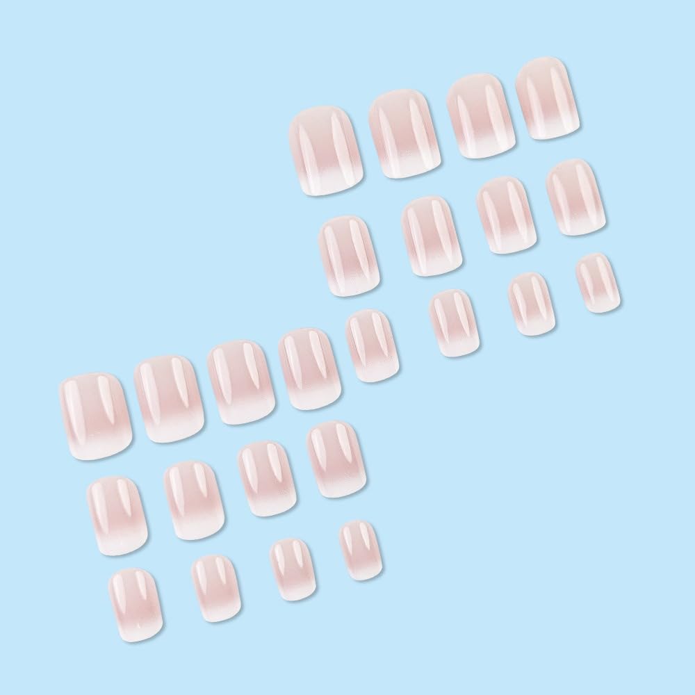 Conjunto 24 uñas postizas de tallas variadas para ajuste personalizado.