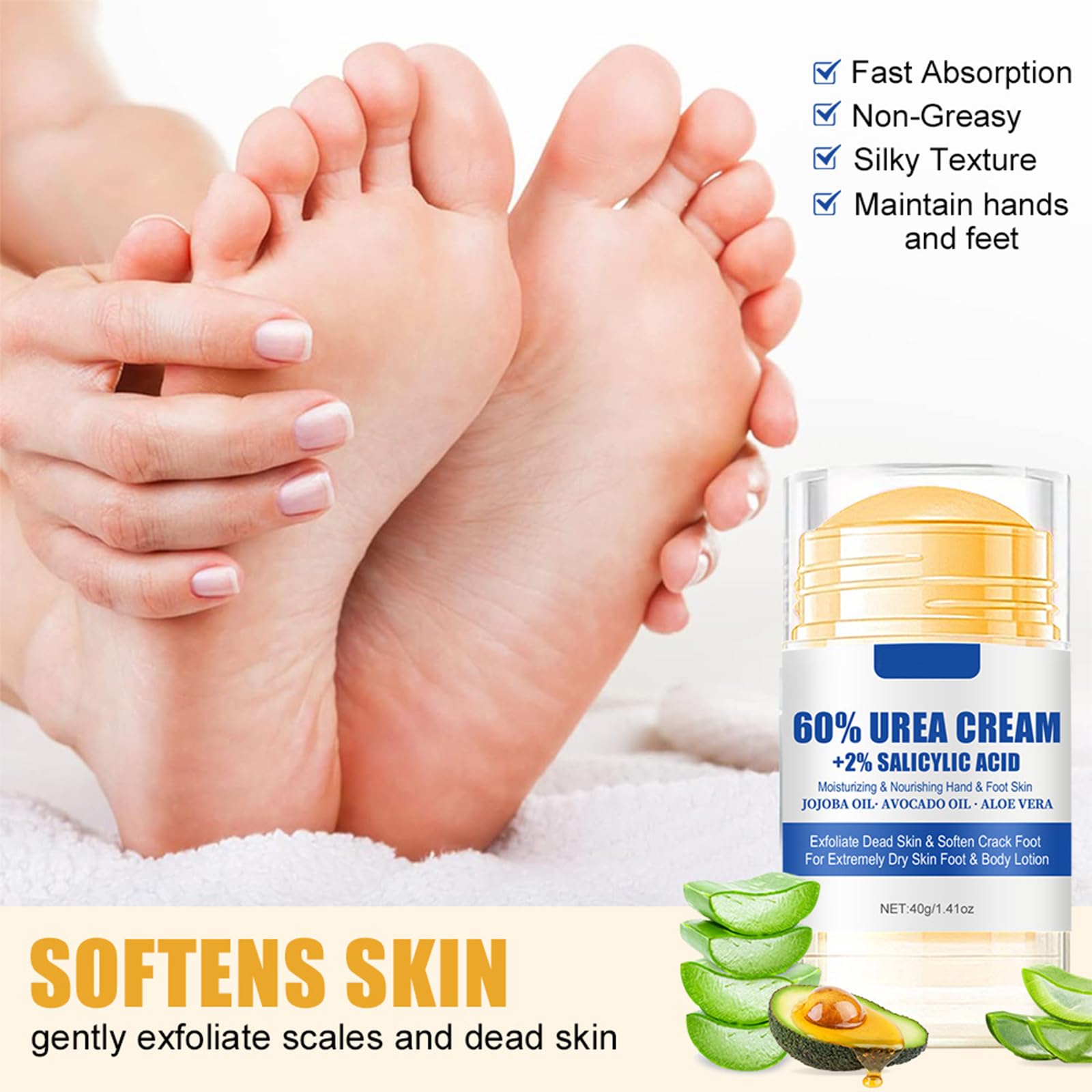 HJXUQIME crema antiagrietamiento para talones y pies sensibles