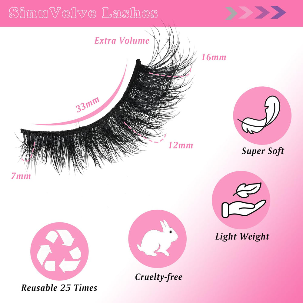 HK HIKLASY SinuVelve 25x reusable lashes showcase durability and easy upkeep.