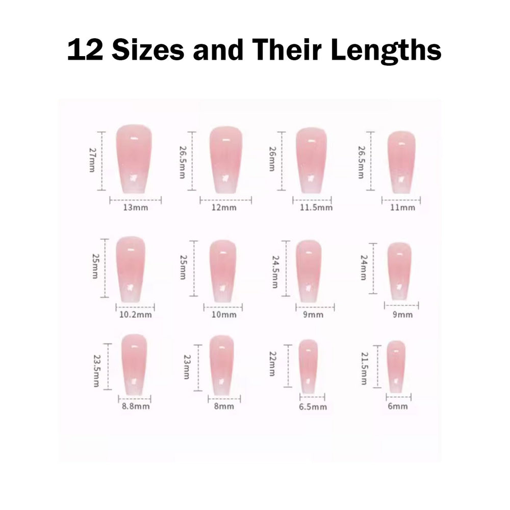 Hkanlre 24-piece nail kit with 12 sizes for a versatile fit