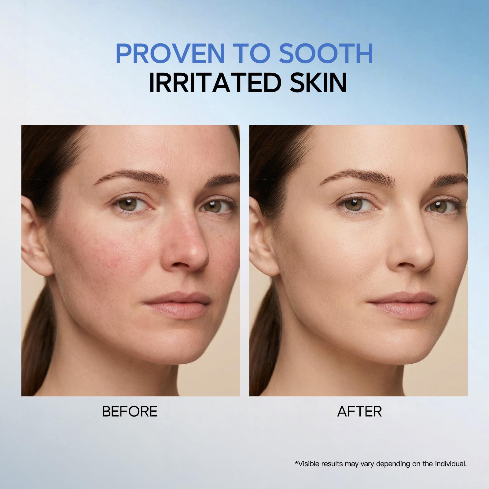 HKH Serum cobre en primer plano, masaje facial suave para despertar luminosidad.