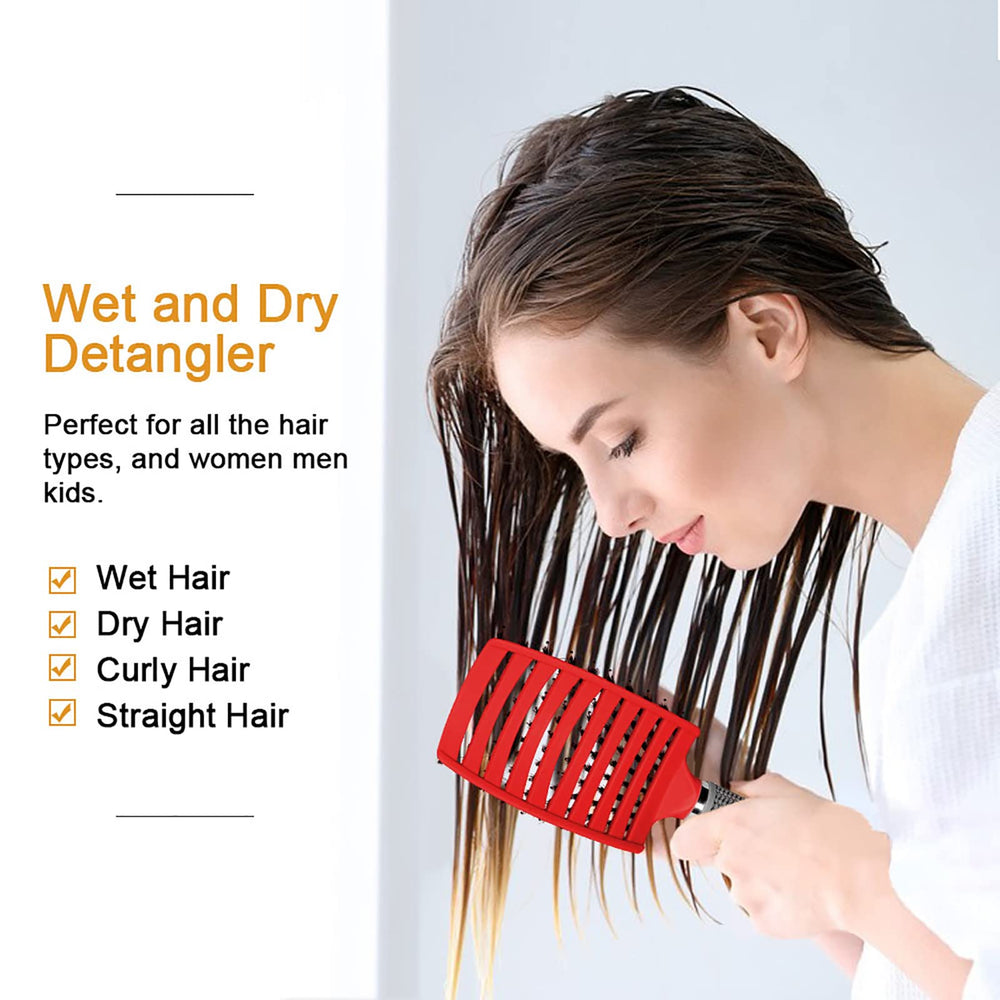 HKN Hairstreaq brush 5-in-1 versatility for detangling and styling.
