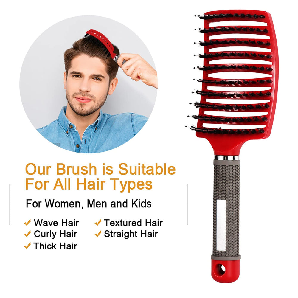 HKN Hairstreaq brush packaging shows contents and after-sales support.
