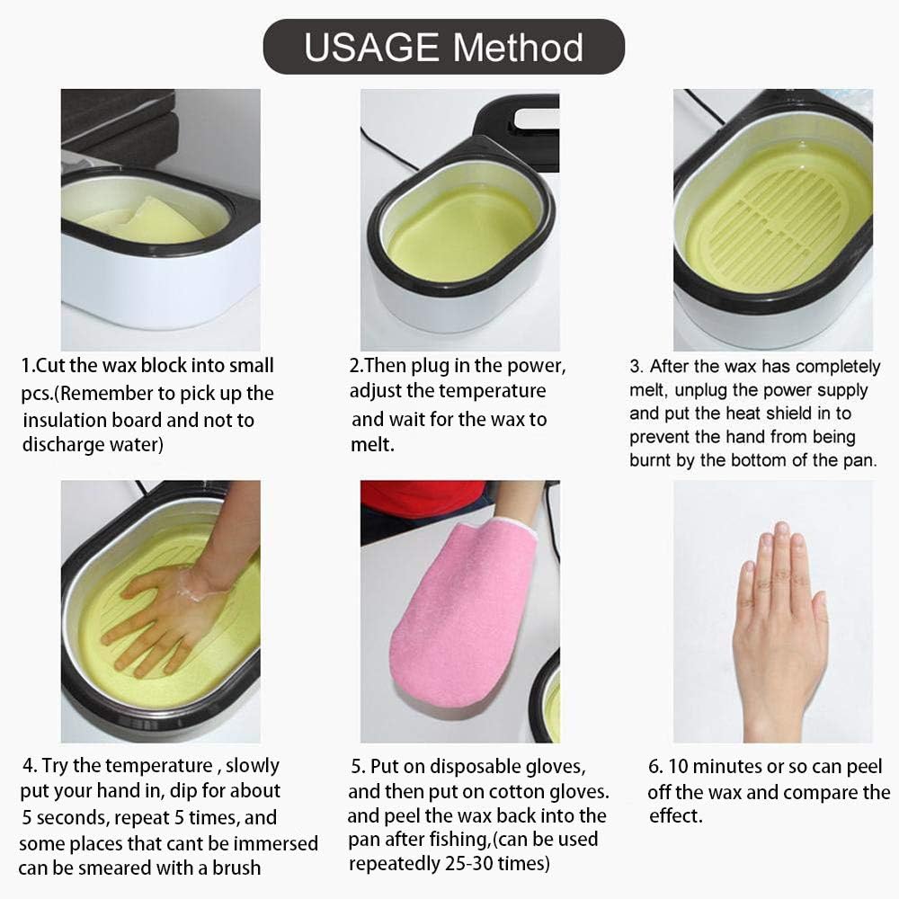 HLead paraffin wax kit accessories including liners and mitts