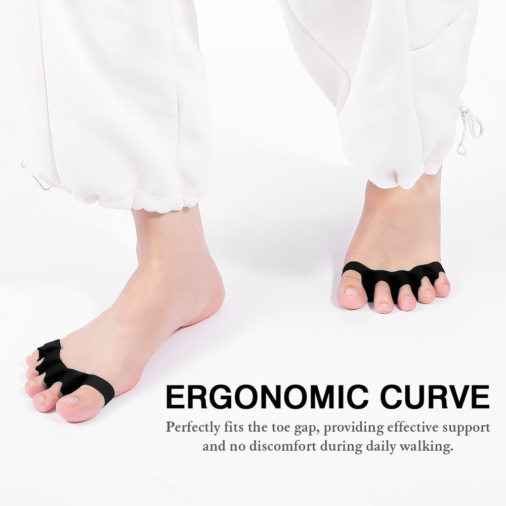HLOES toe spacers fit inside shoes for convenient on-the-go care.