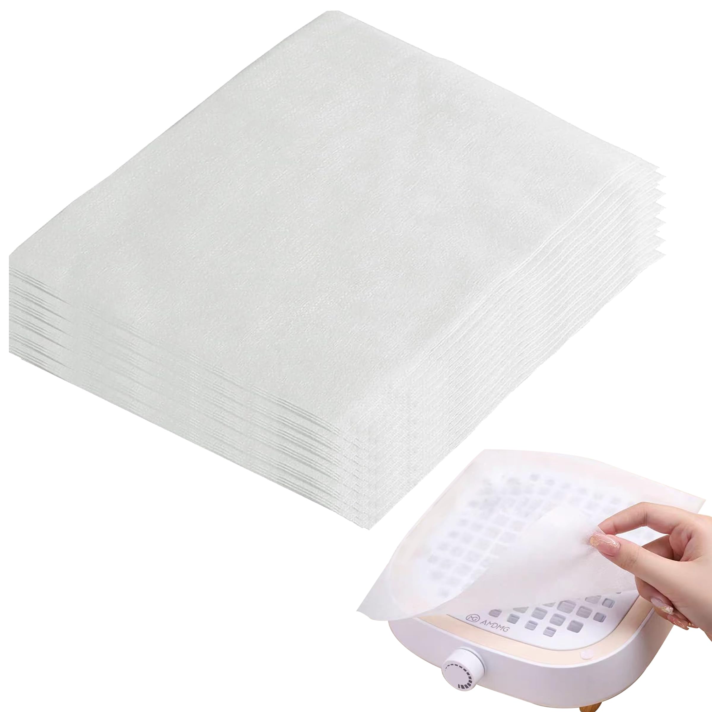 HLQHXWHZT nail dust filter paper 200 sheets in use for a cleaner salon air