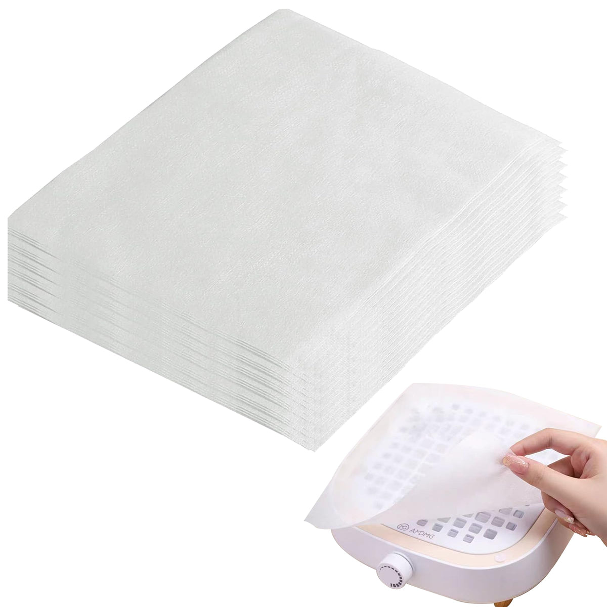 HLQHXWHZT nail dust filter paper 200 sheets in use for a cleaner salon air