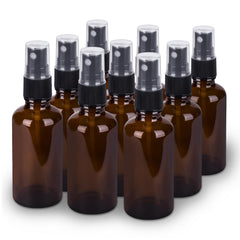hmaimas amber glass spray bottle set nine 2oz bottles for travel and DIY