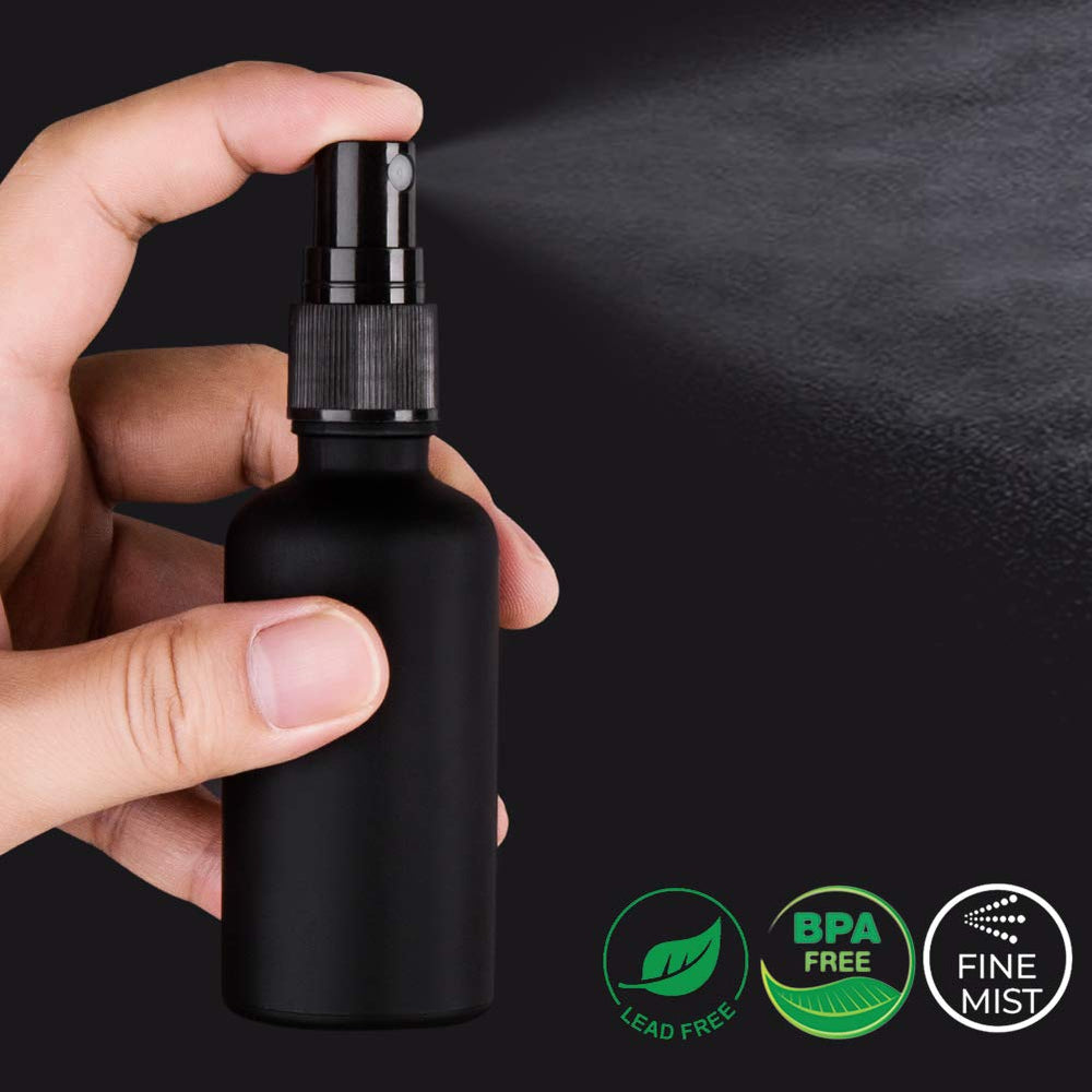 hmaimas frosted black mist sprayer delivers a fine mist for aromatherapy