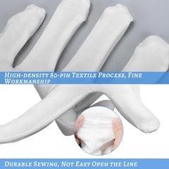 Guantes HMNYSOL de algodón blancos para spa, descanso de manos.