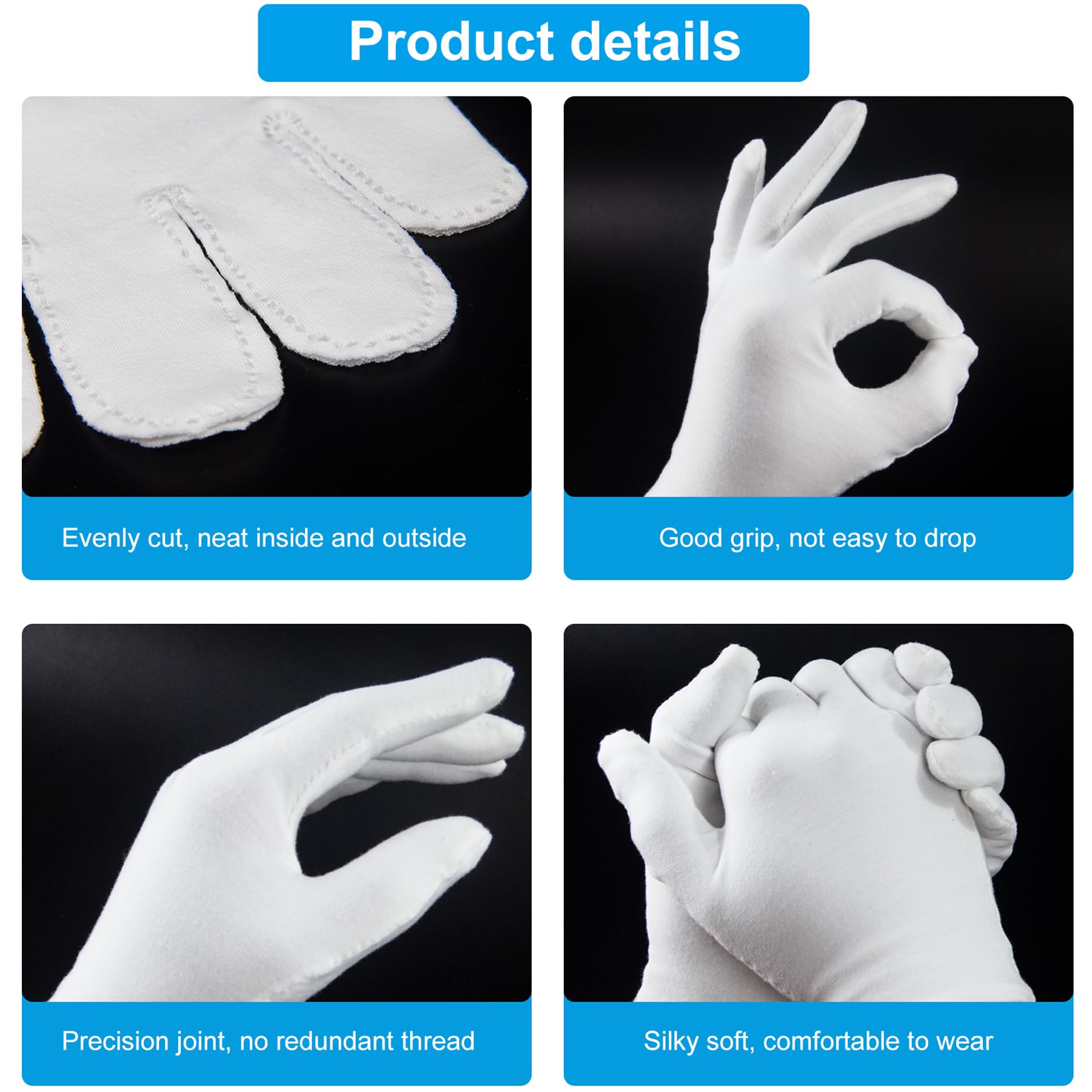 Guantes HMNYSOL para trabajo y servicio, sin dejar huellas.