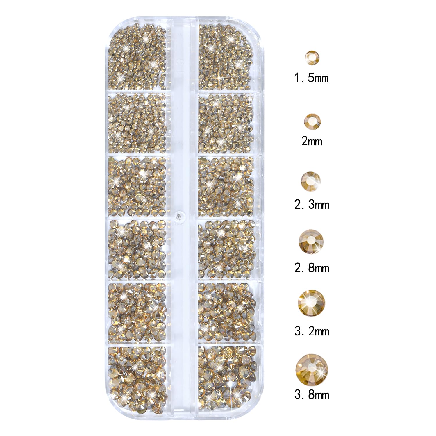 HNUIX cristal de alta calidad con brillo intenso para uñas