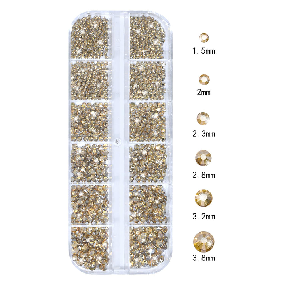 HNUIX cristal de alta calidad con brillo intenso para uñas