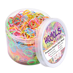 HOYOLS baby hair ties in a 1500-pack with vibrant colors for versatile everyday styling