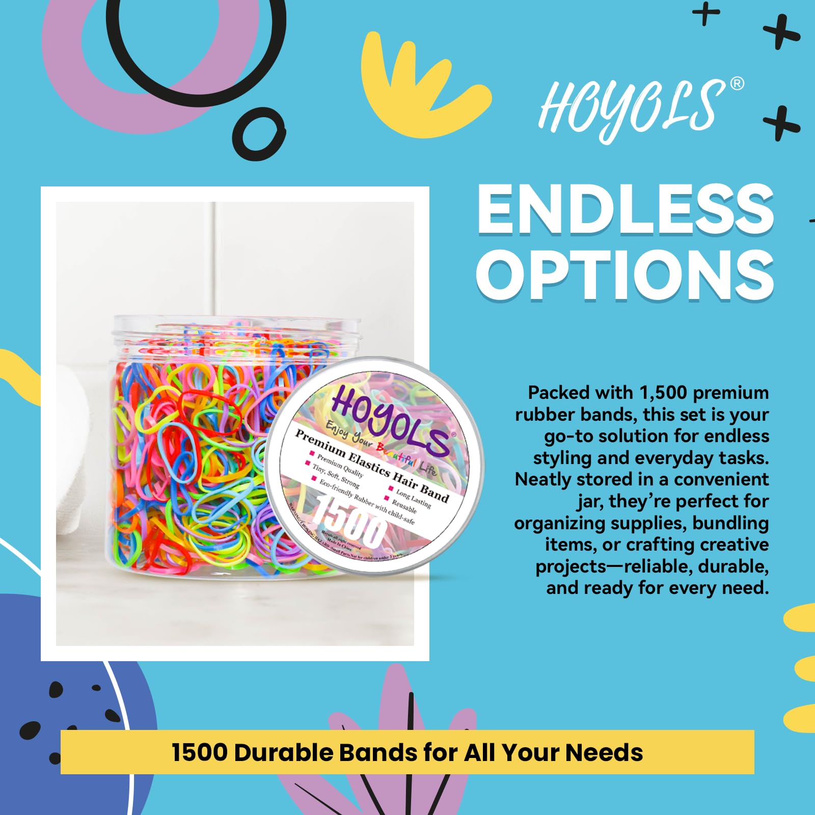 HOYOLS colorful hair ties offer variety to match outfits and moods