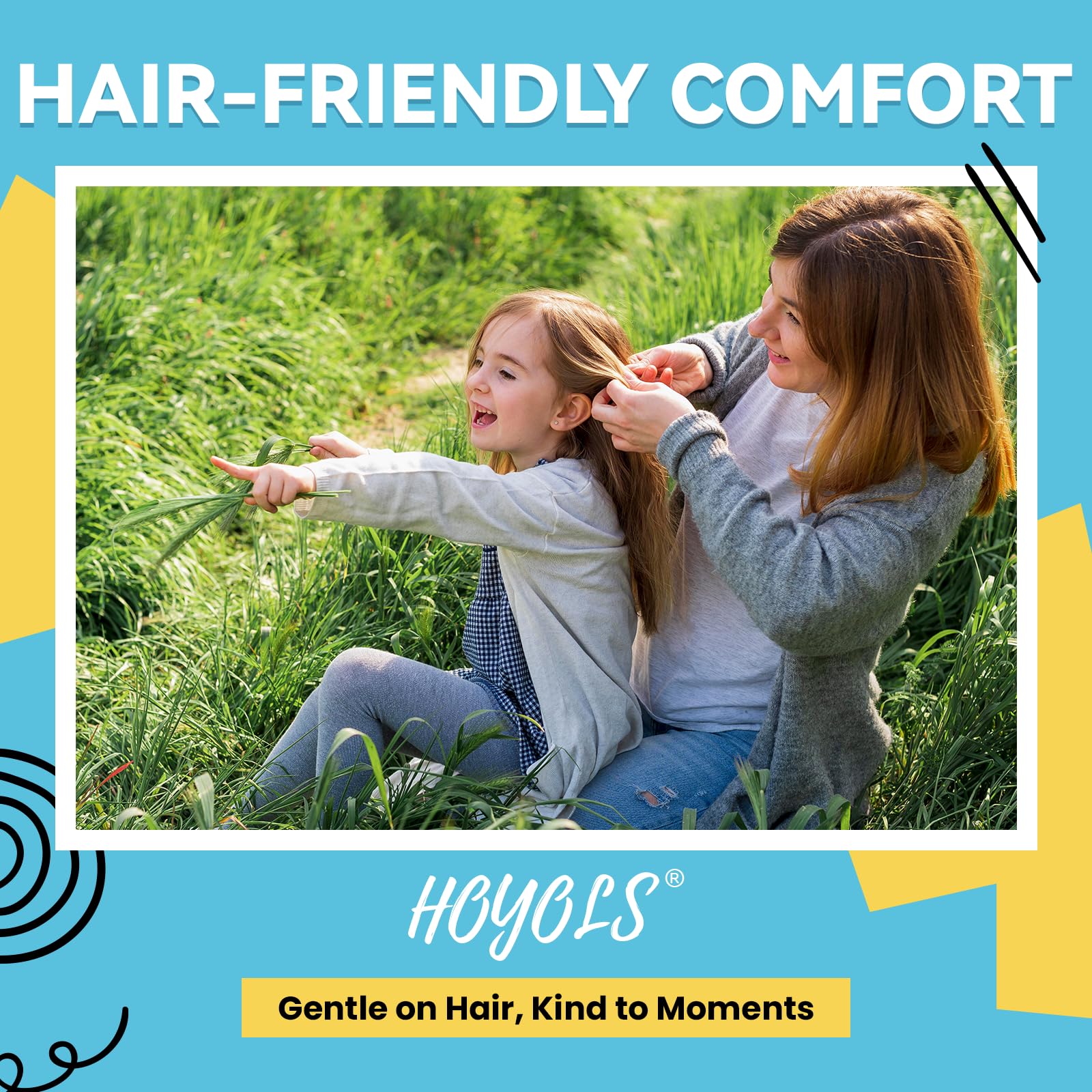 HOYOLS daily-use hair ties withstand active play and school routines