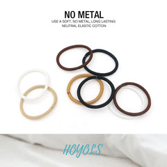 Hoyols gomas pelo sin metal 4mm blanco; agarre firme durante actividad