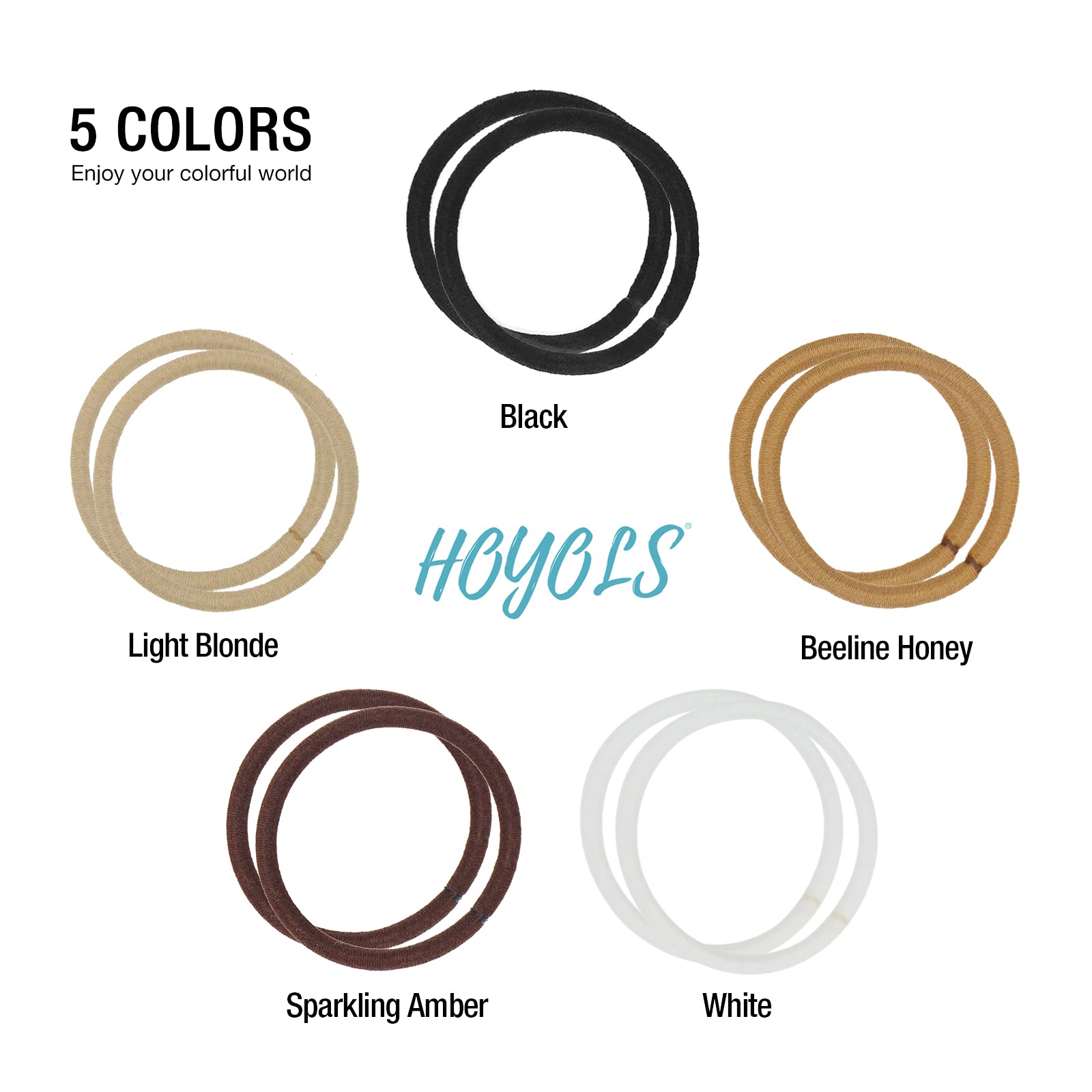 Hoyols gomas pelo sin metal 4mm blanco; diseño discreto y cómodo