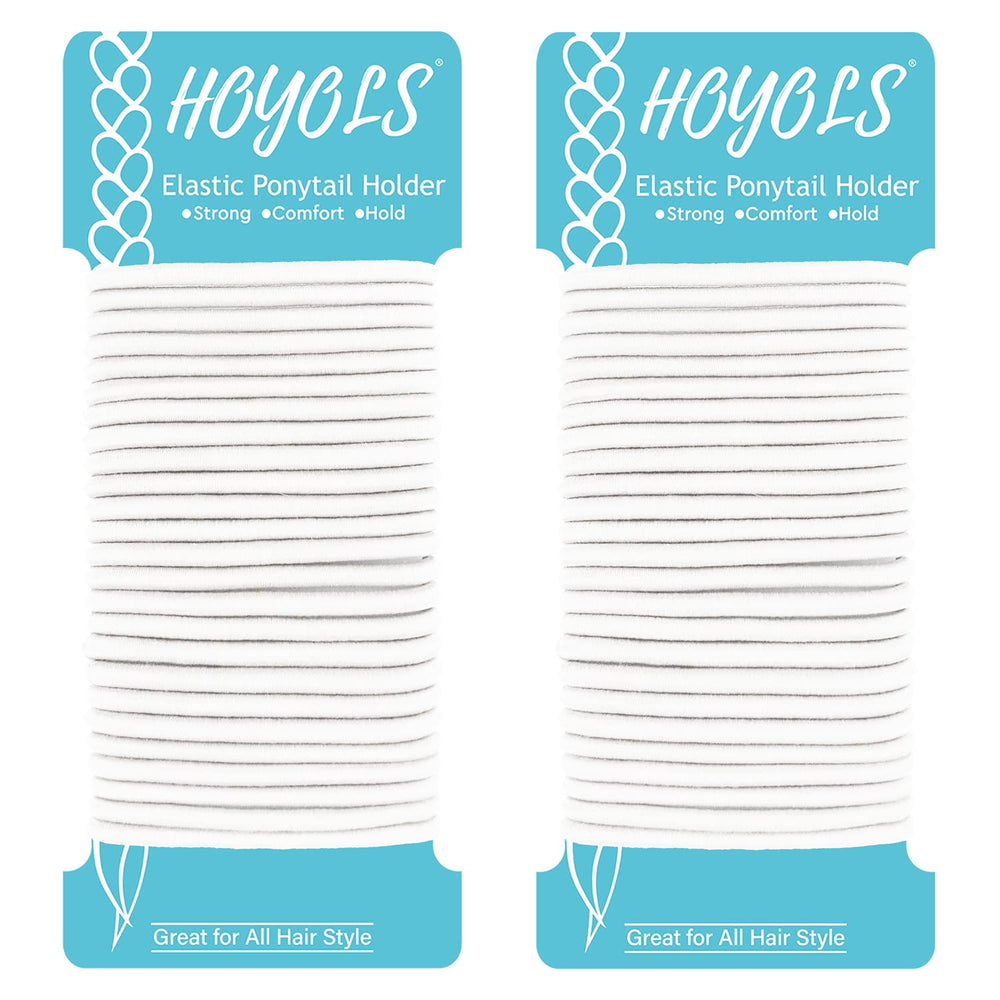 Hoyols gomas pelo sin metal 4mm blanco; paquete de 50 para cuidado diario