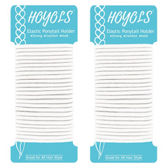 Hoyols gomas pelo sin metal 4mm blanco; paquete de 50 para cuidado diario