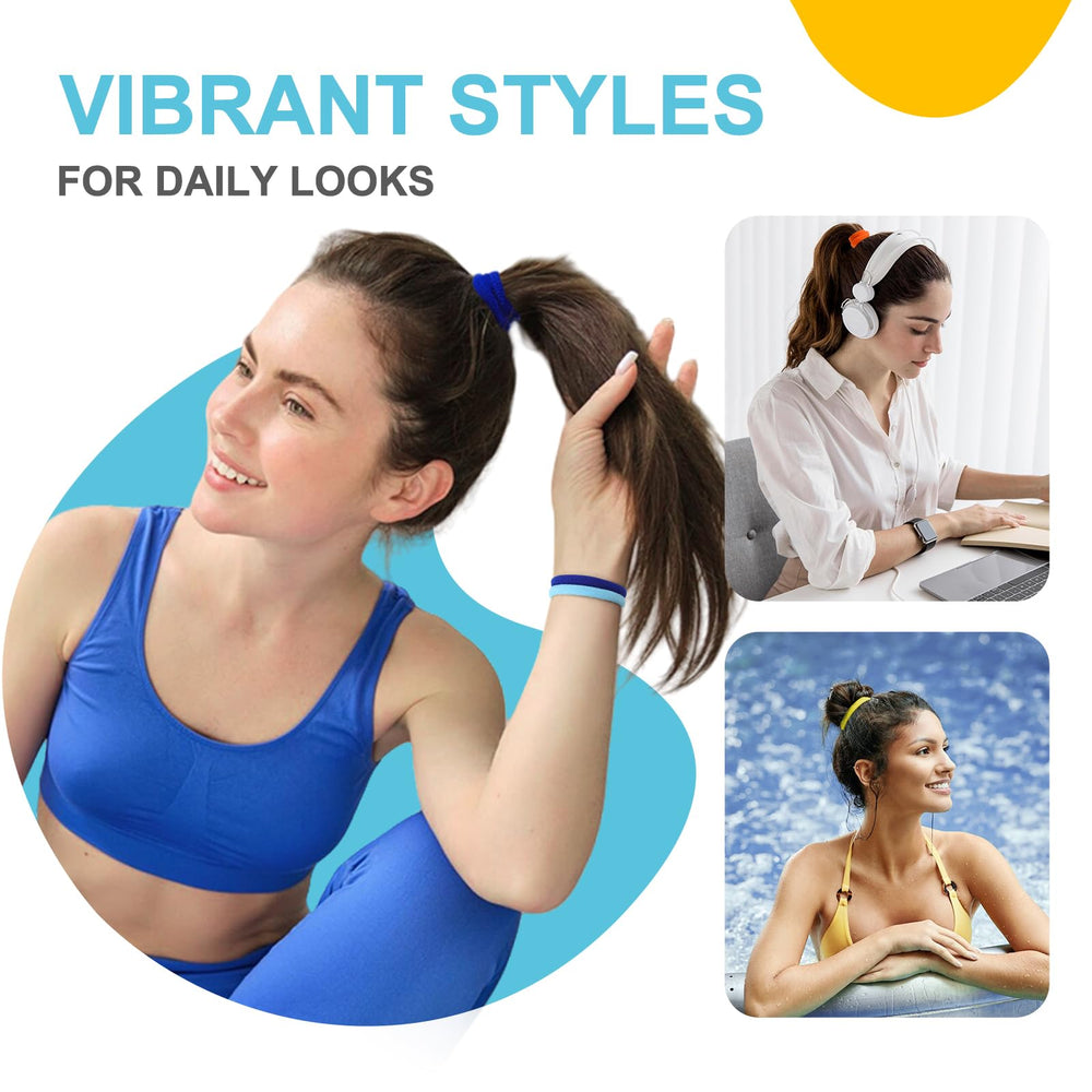 HOYOLS microfiber hair ties close-up soft-touch for gentle hair care.