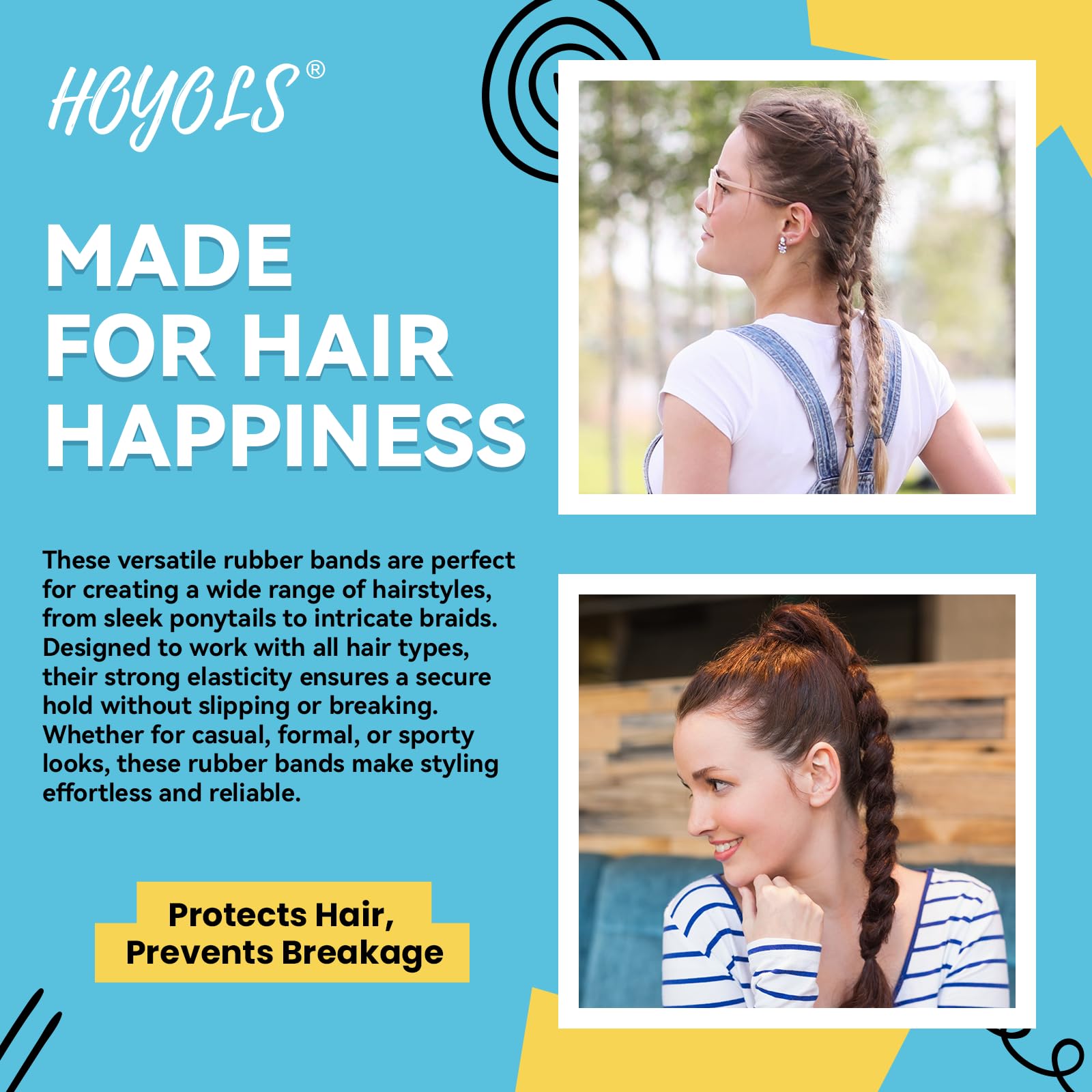 HOYOLS reusable container keeps hair ties clean and organized