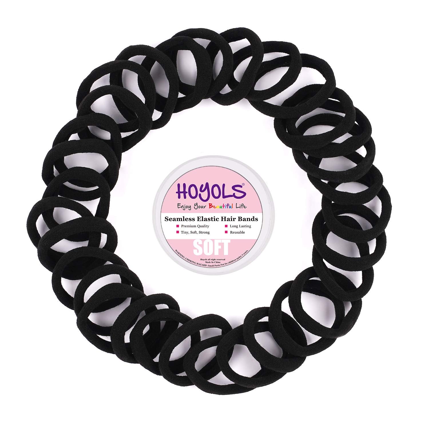 HOYOLS large ponytail hair ties fit medium to heavy ponytails.