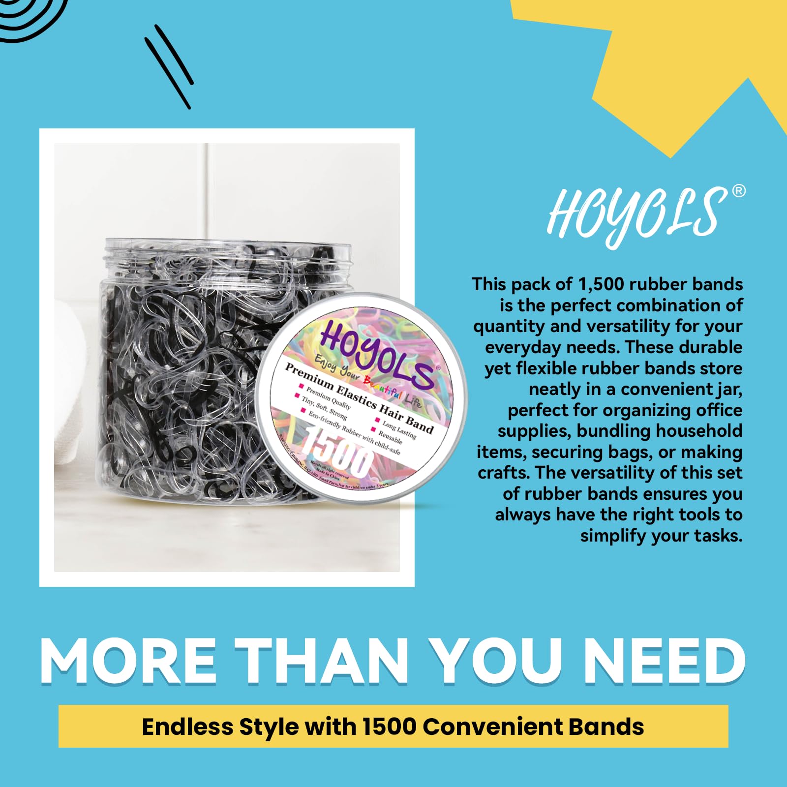 HOYOLS soft ponytail holders comfortable to wear throughout the day