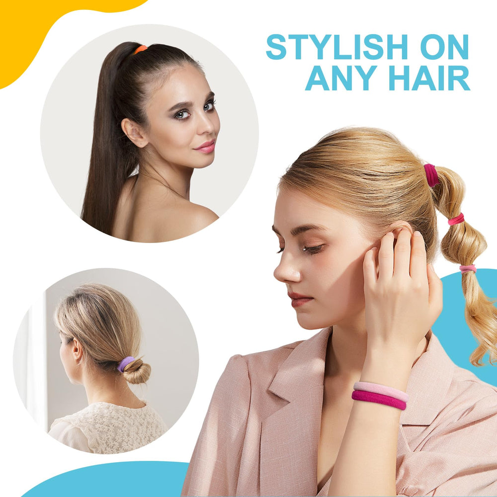 HOYOLS elastic hair band stretches from 4cm to 30cm for versatile styles.