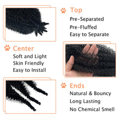 Hodgeous Marley Twist Hair color 1B swatches show natural shade options