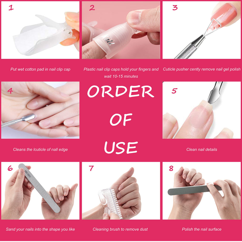 Hoewina set completo: kit para retirar gel en casa