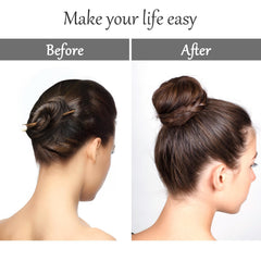 Ballet bun created with HOFASON donut for elegant look