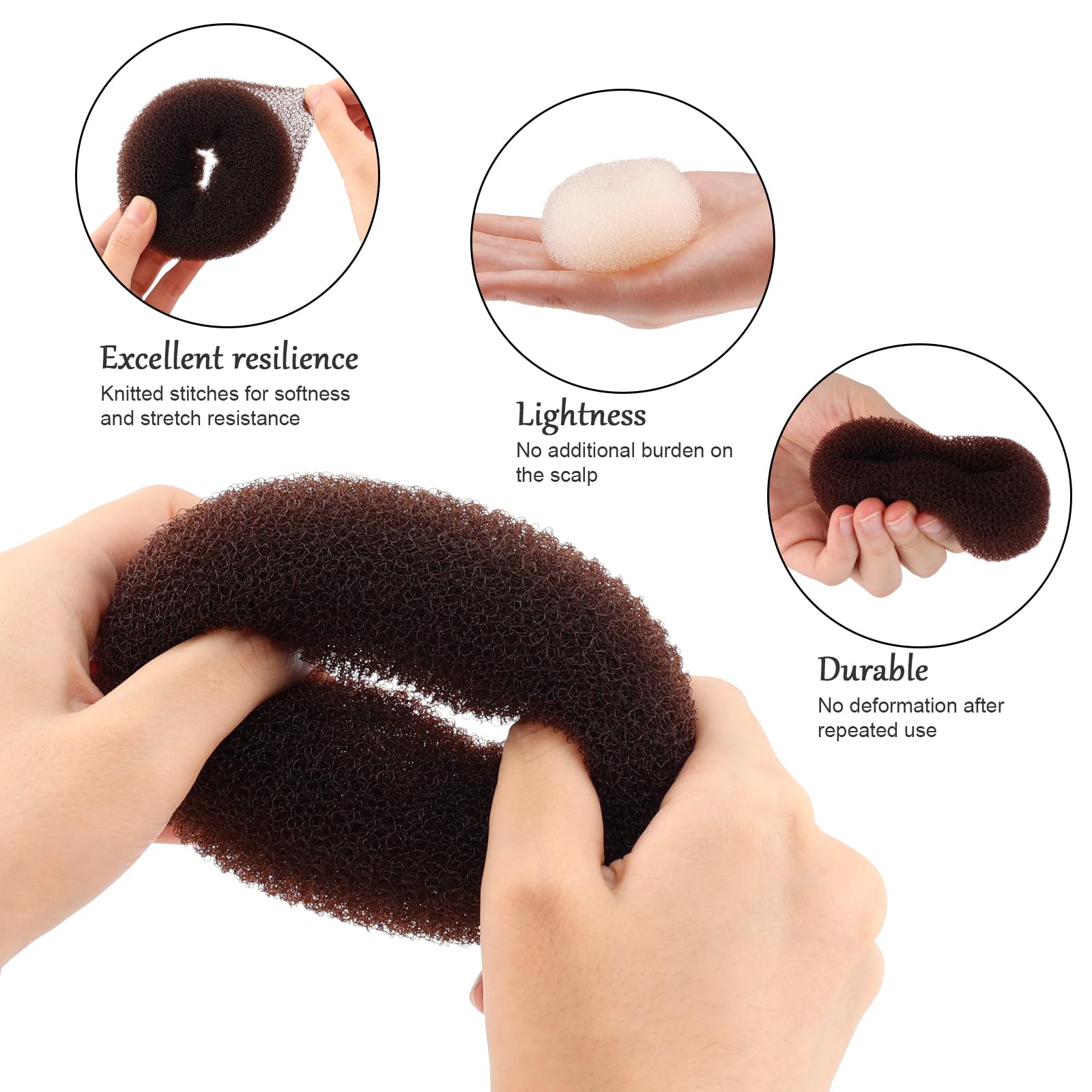 Easy to use HOFASON hair donut for quick buns
