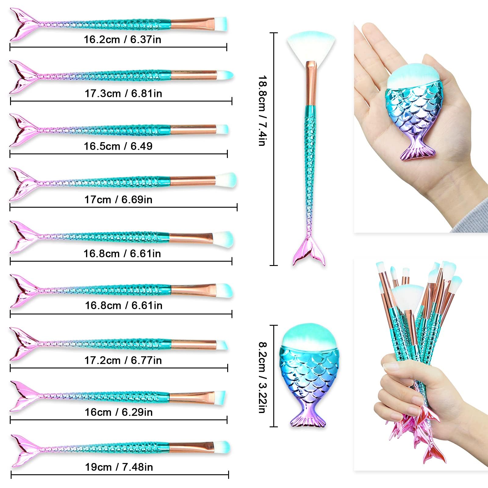 HOFASON gift-box ready makeup brushes set for teens and women