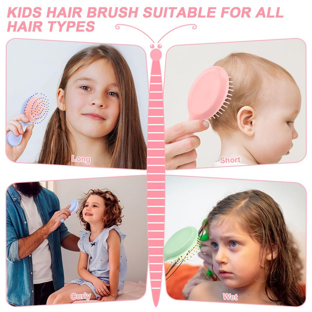 HOFASON mini brush suits all hair types for gentle detangling and faster drying