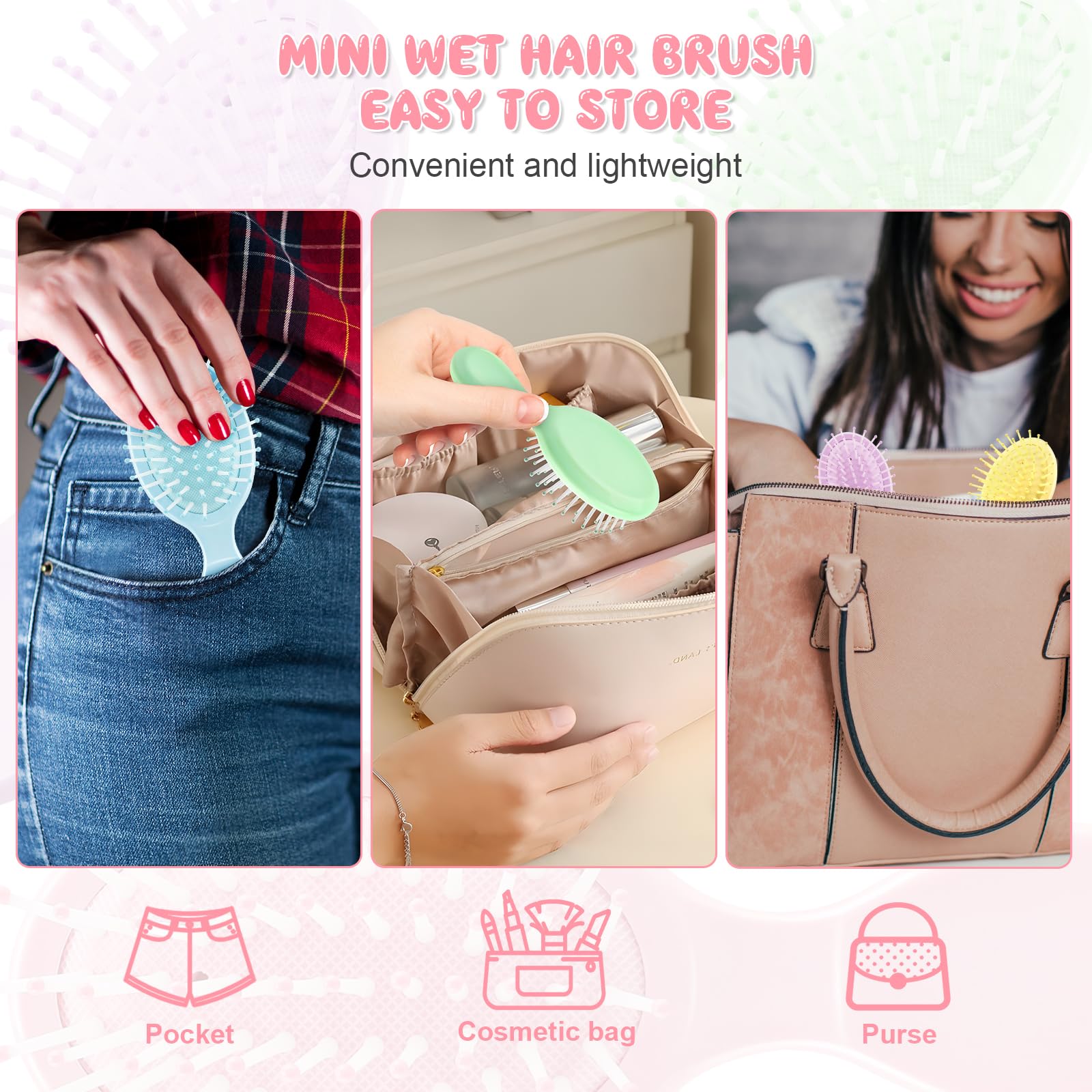 HOFASON mini brush designed for scalp massage during brushing