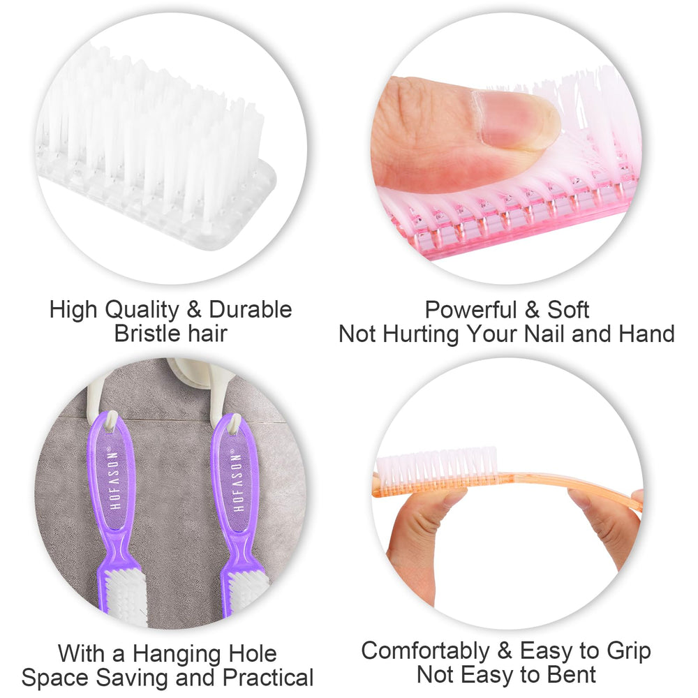 HOFASON five-color nail brushes for family color-coding