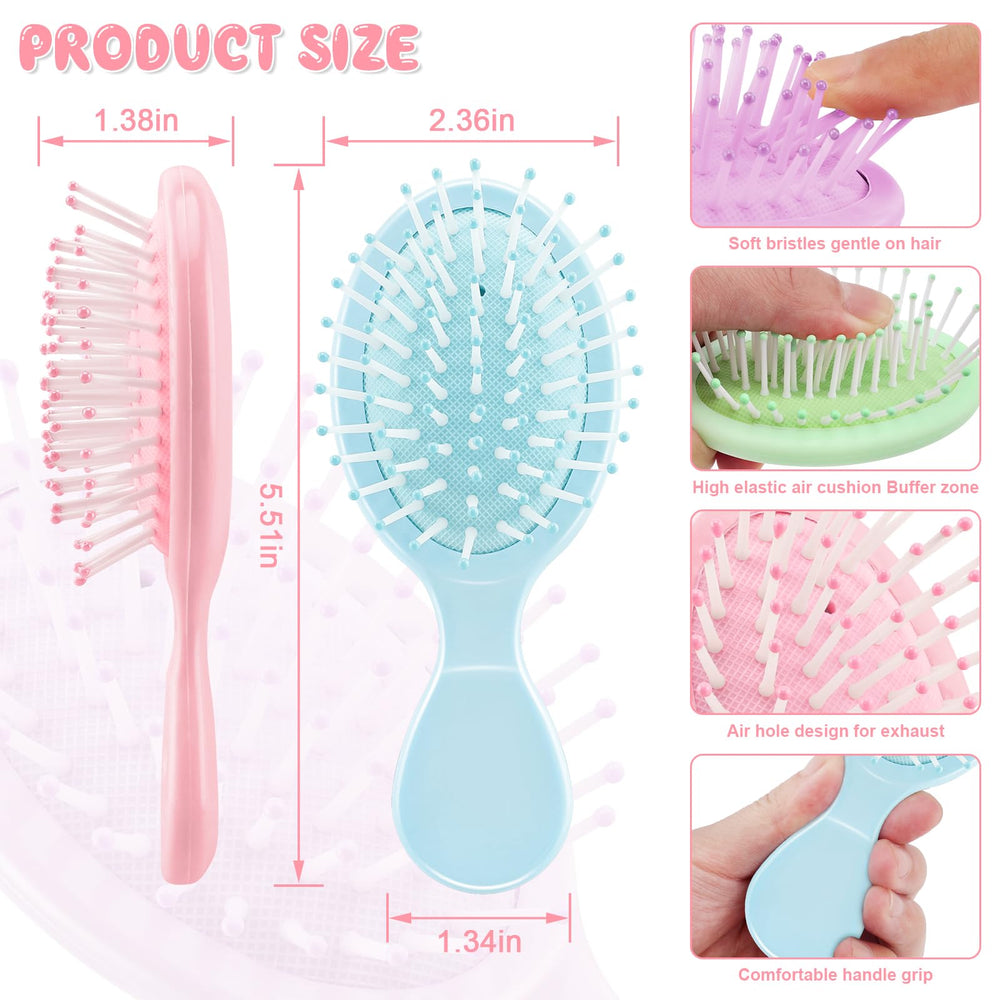 HOFASON pocket-size wet brush for travel smooths wet hair with gentle bristles.