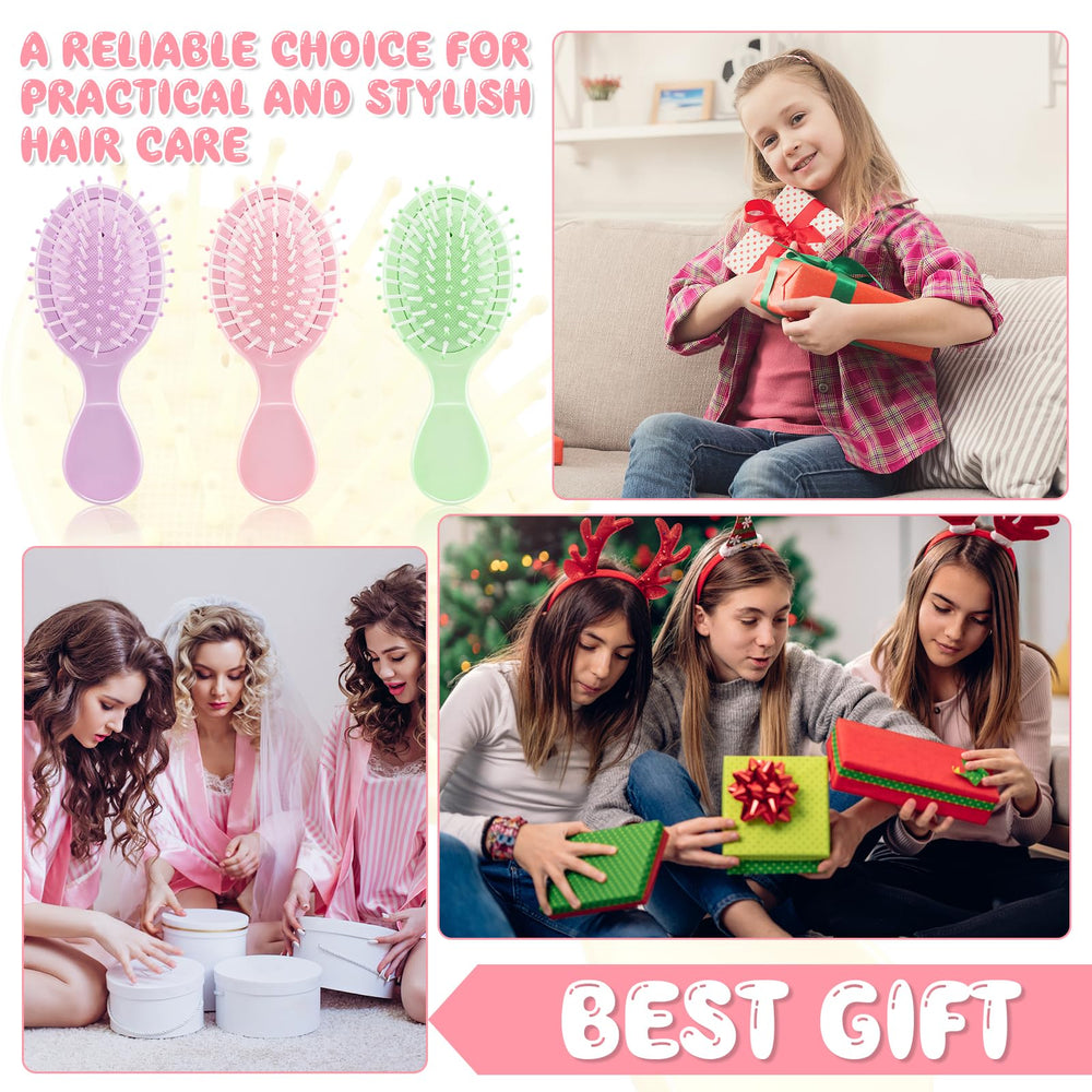 HOFASON mini brush fits in pockets or bags for tidy hair anywhere.