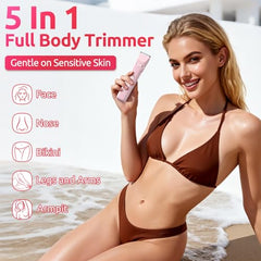 HOHOLE 5-in-1 attachments heads for versatile facial and body trimming.