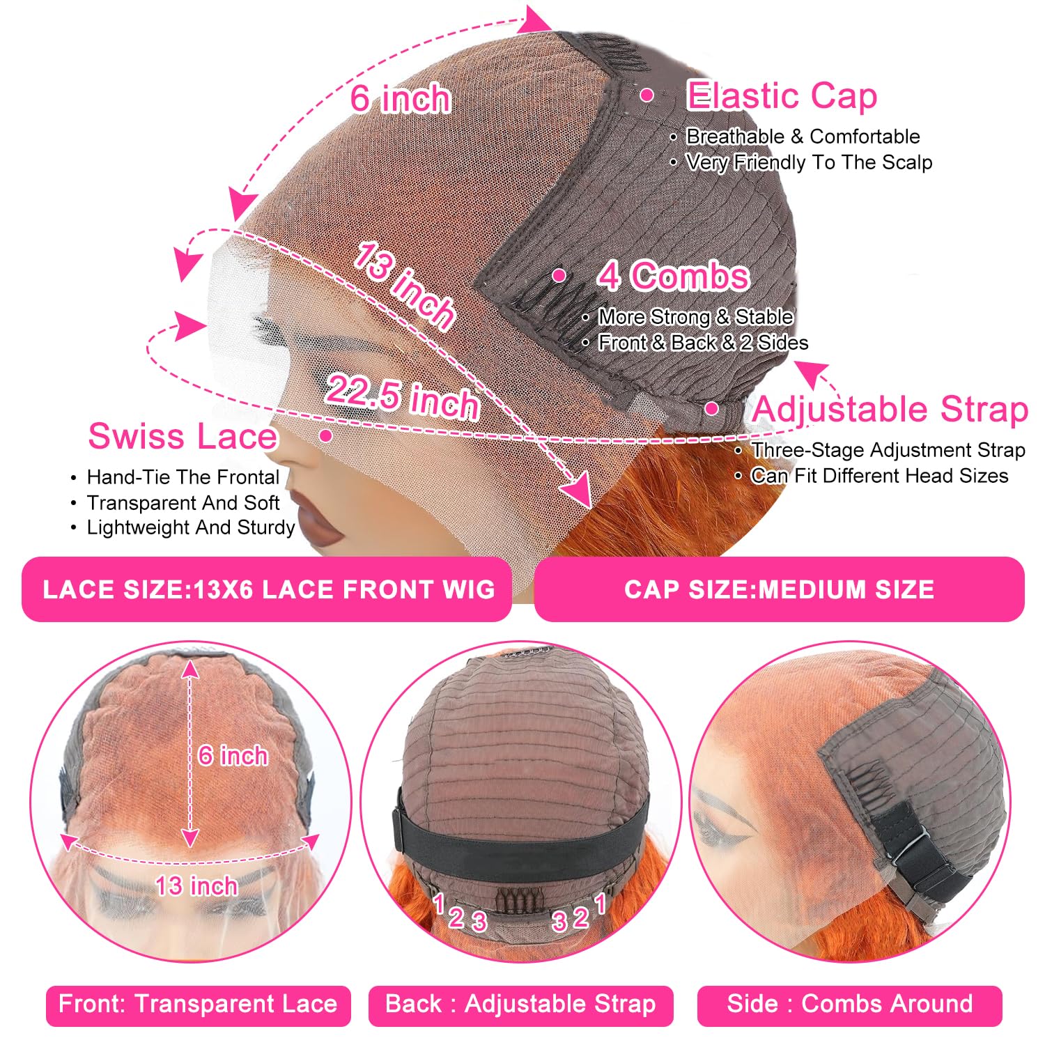 Hoiloxa deep wave lace front wig offering free parting options and breathable lace.