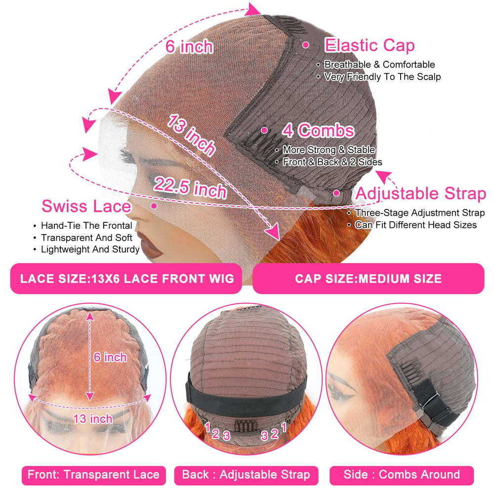 Hoiloxa deep wave lace front wig offering free parting options and breathable lace.