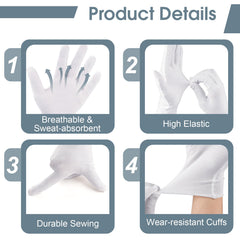 Guantes nocturnos Hoiny para retener humectante durante la noche.