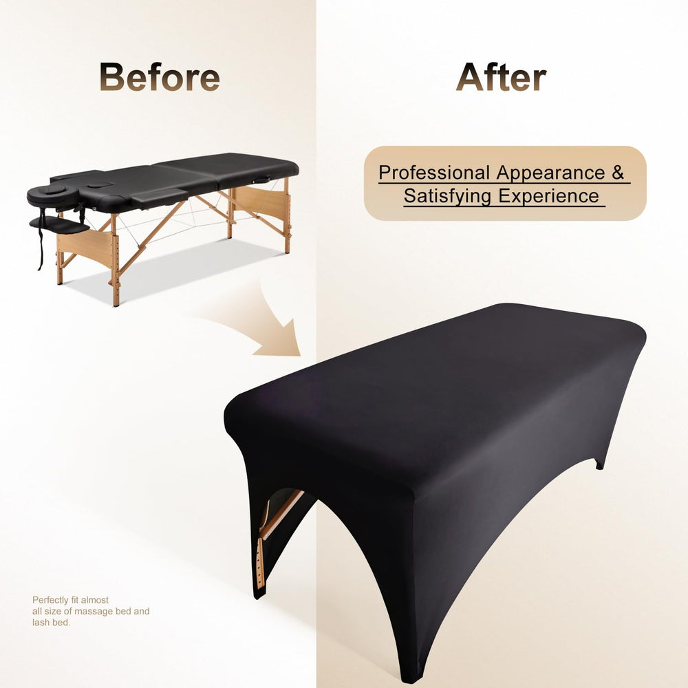 HOLITS 6 ft bed compatibility across spa, lash, and massage setups.